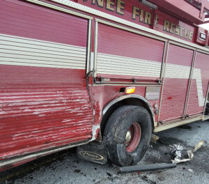 Monee Fire Truck Damaged