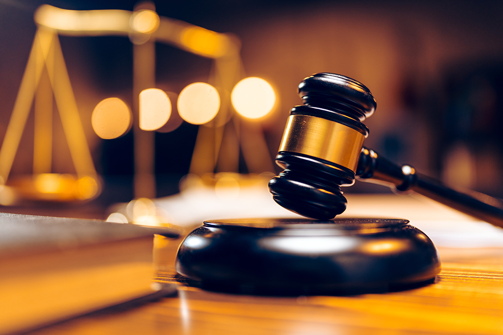 law and authority lawyer concept, judgment gavel hammer in court courtroom for crime judgement legislation and judicial decision, judge having justice of punishment guilt and criminal verdict legal